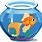 Cartoon Goldfish in Bowl