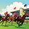 Cartoon Horse Race Track