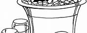 Champagne Glass Coloring Pages