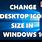 Change Desktop Icon Size Windows