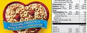 Cheerios Cereal Nutrition Facts Label