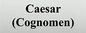 Cognomen Caesar