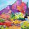 Colorful Desert Landscape Paintings