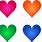 Colorful Love Hearts