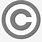 Copyright Symbol in Grey