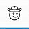 Cowboy Emoji Outline
