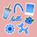 Cute Blue Aesthetic Stickers