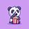 Cute Cartoon Purple Panda