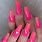 Cute Hot Pink Nails