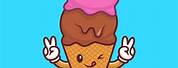 Cute Ice Cream Cone Illustration