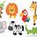 Cute Jungle Animal Clip Art