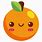 Cute Orange Fruit Cartoon