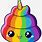 Cute Rainbow Unicorn Poop Emoji