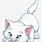 Cute White Cat Clip Art