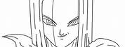 DBZ Android 17 Coloring Page