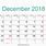 Dec 2018 Calendar