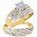 Diamond Trio Wedding Ring Sets
