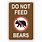 Don't Feed the Bears Sign