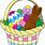 Easter Baskets with Candy Clip Art