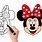 Easy Draw Minnie Mouse