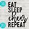 Eat Sleep Cheer Repeat SVG