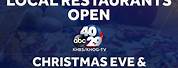 Elk Grove CA Restaurants Open Christmas Day
