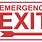 Emergency Exit Arrow Sign