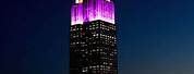 Empire State Building in Purple and Gold
