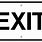 Exit Sign Clip Art Black and White