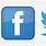 Facebook and Twitter Logo