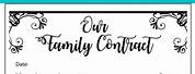 Family Contract Examples
