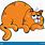 Fat Orange Cat Cartoon