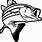 Fish On a Line Clip Art