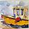 Fishing Boat Oil Paintings
