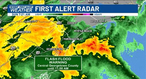 Flash flood warning continues for Georgetown until 11:00 a.m. Sunday: NWS
