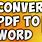 Free PDF to Word Converter Free