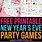 Free Printable New Year's Eve Games