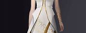 Futuristic Dresses White and Gold