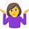 Girl Shrugging Shoulders Emoji