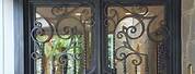 Glass and Wrought Iron Front Doors