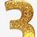 Gold Glitter Numbers