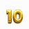 Gold Number 10 PNG