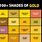 Gold Yellow Color Chart