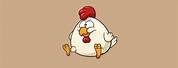 Goofy Cartoon Chicken Wallpaper