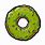 Green Donut Cartoon