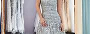 Grey Strapless Prom Dress