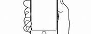 Hand Holding Cell Phone Clip Art