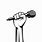 Hand Holding Microphone Vector
