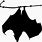 Hanging Bat Silhouette