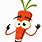 Happy Carrot Cartoon
